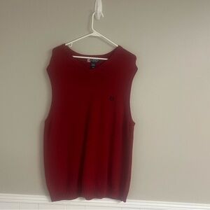 Chaps Red Sleeveless Sweater